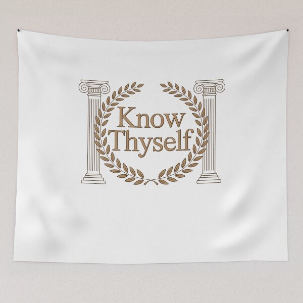 Item preview, ancient greek quote - Know Thyself designed and sold by Mateusz Majcherek.
