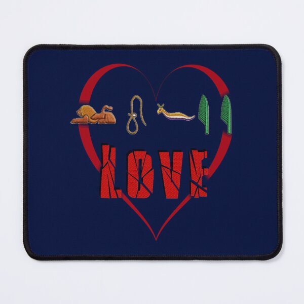 Item preview, love and hearts in hieroglyphic language designed and sold by maximuselias.