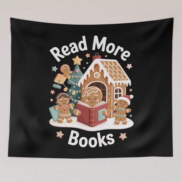 Item preview, Christmas Teacher Books Funny Gingerbread Xmas designed and sold by cosmicncozyS.