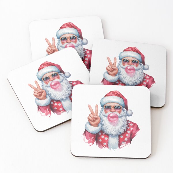 Item preview, Santa Claus Blowing Bubble Gum Pink Sunglasses Christmas designed and sold by Sunset4Bones.