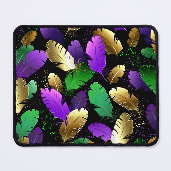 Item preview, Seamless with Mardi Gras feathers designed and sold by Blackmoon9.