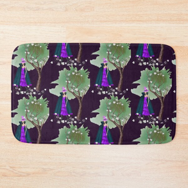Item preview, Witch in Purple Dress with Magic Tree designed and sold by tinkeybabes.
