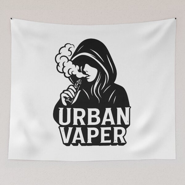 Item preview, Urban Vaper – Female Hoodie Silhouette Smoke Art designed and sold by House of Taste Vape Designs.