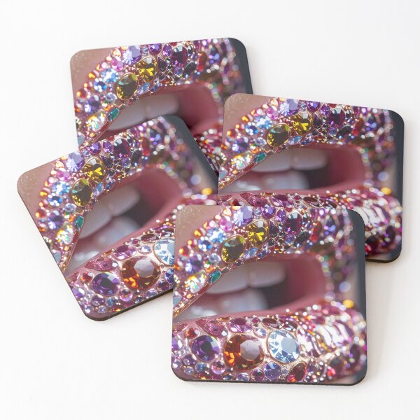 Item preview, Gemstone Lips Sparkling Art of Beauty and Luxury designed and sold by Anna Koneva.