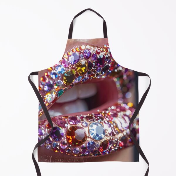 Item preview, Gemstone Lips Sparkling Art of Beauty and Luxury designed and sold by Anna Koneva.
