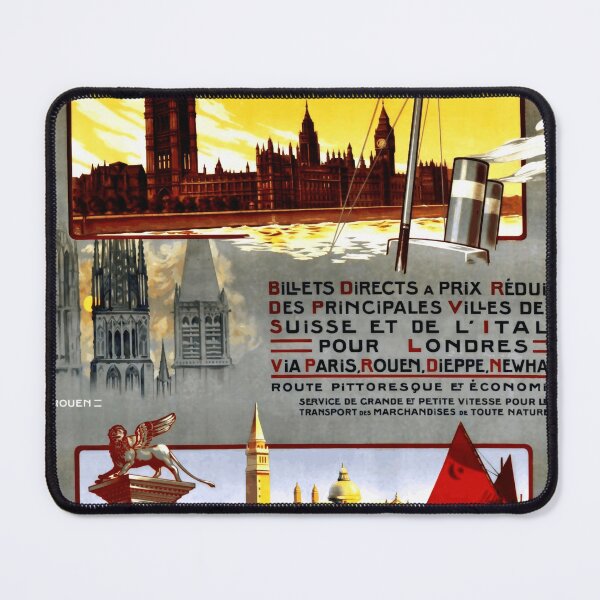 Item preview, Vintage Travel Poster Art Deco | Train Travel to London & Venice | Chemins de Fer de l'Ouest et de Brighton designed and sold by artofuniverse.