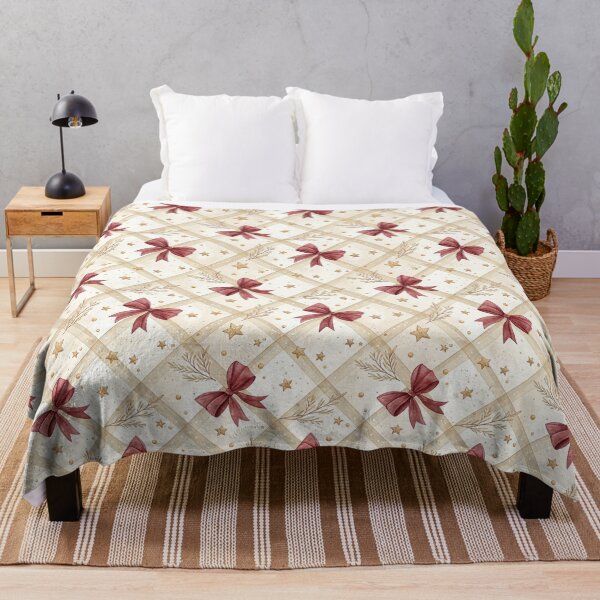 Item preview, A beautiful Christmas design with a checkered pattern and neutral colors designed and sold by Merrylands Artshop.