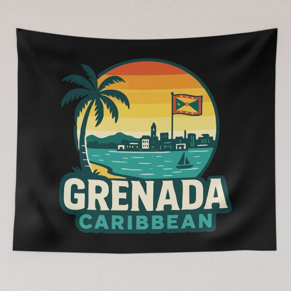 Item preview, Grenada Caribbean Retro Travel designed and sold by TomFrontierArt.