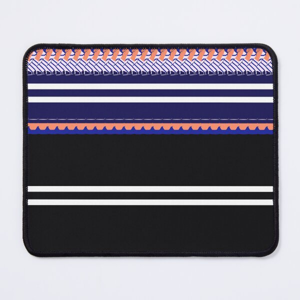 Item preview, Bold Navy Blue and Orange Striped Seamless Pattern 2 designed and sold by Quill-Design.