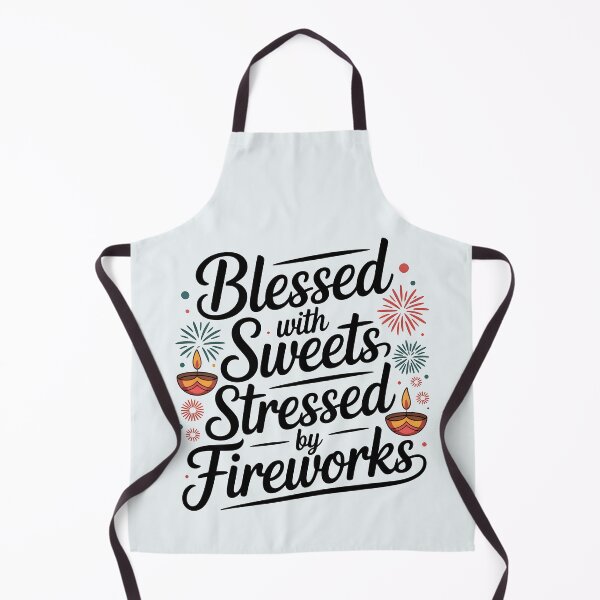 Item preview, Blessed with Sweets Stressed by Fireworks – Funny Diwali Design designed and sold by Jollys-ArtShop.