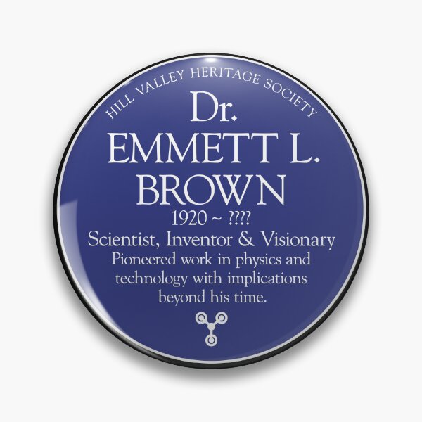 Item preview, Doc Brown Blue Plaque designed and sold by firstade.