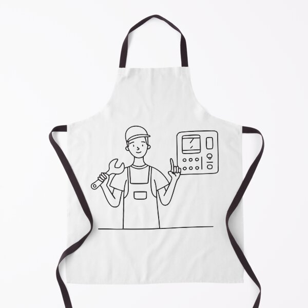 Item preview, A technician holding a wrench beside a control panel on wall designed and sold by rasagamastore.