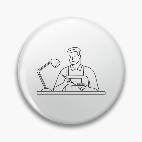 Item preview, A male technician soldering components near a magnifying lamp designed and sold by rasagamastore.