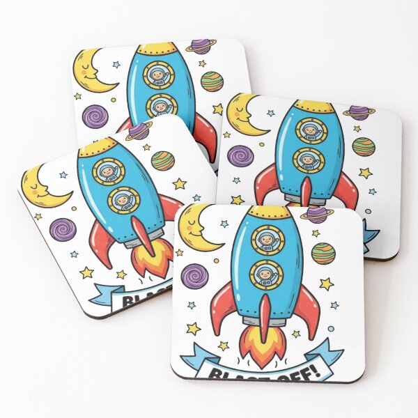 Item preview, Blast Off Rocket Adventure – Cute Space Astronaut Cartoon Design designed and sold by ZyVoAli.
