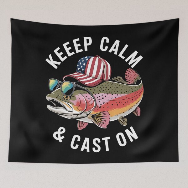 Item preview, Funny Fisherman Fishing USA Flag designed and sold by savrmiller.