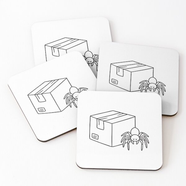 Item preview, A tarantula beside a cardboard box designed and sold by rasagamastore.