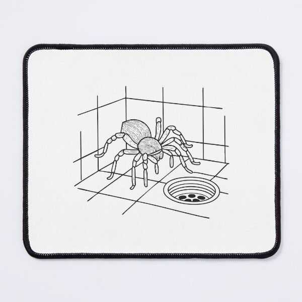 Item preview, A tarantula crawling across a tiled floor near a drain designed and sold by rasagamastore.