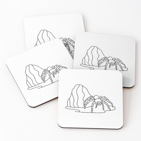 Item preview, A tarantula crawling beside a rock in a desert corner designed and sold by rasagamastore.