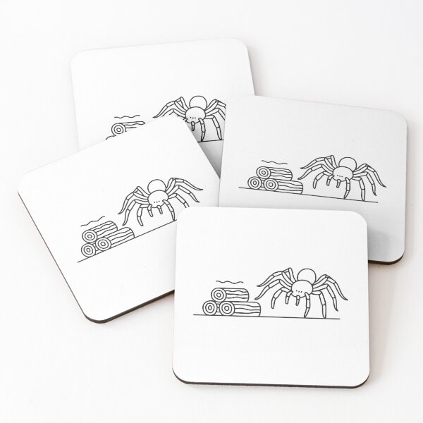 Item preview, A tarantula moving beside a pile of firewood designed and sold by rasagamastore.