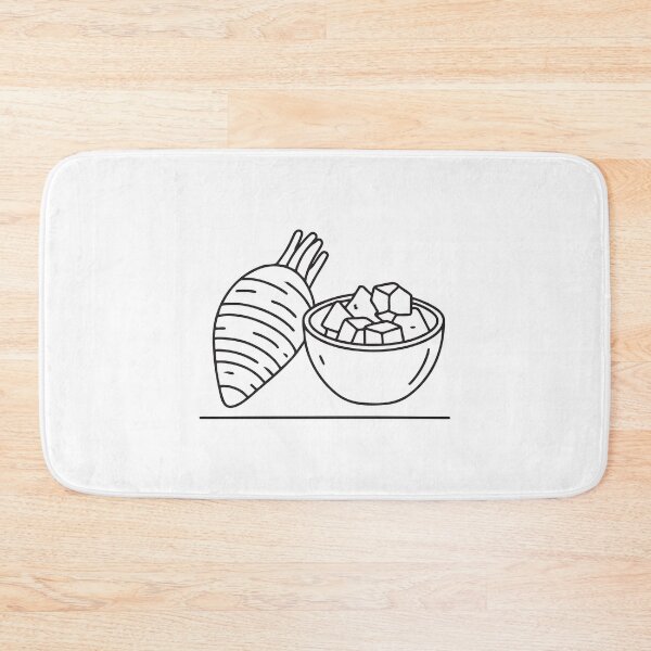 Item preview, A taro beside a bowl of diced pieces on a countertop designed and sold by rasagamastore.