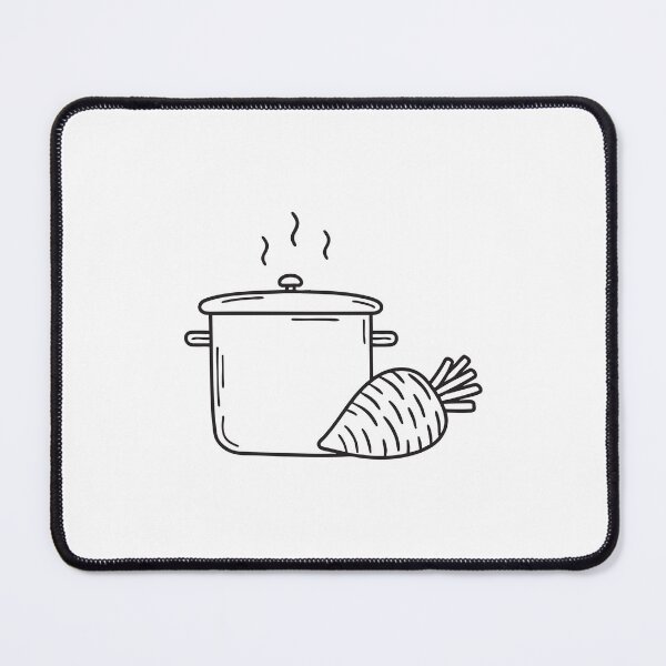 Item preview, A taro lying near a pot of boiling water on the stove designed and sold by rasagamastore.
