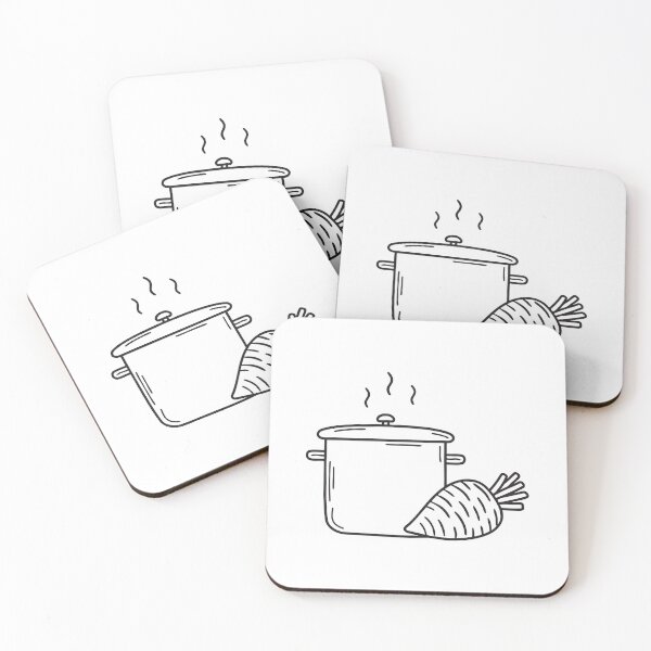 Item preview, A taro lying near a pot of boiling water on the stove designed and sold by rasagamastore.