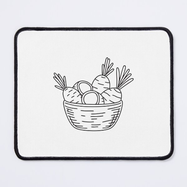 Item preview, A taro resting in a basket with other root vegetables designed and sold by rasagamastore.