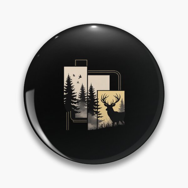 Item preview, Deer Bird Trees Wildlife Nature Outdoor Forest designed and sold by PeteHomenick.