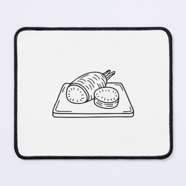 Item preview, A taro root sliced on a cutting board in the kitchen designed and sold by rasagamastore.