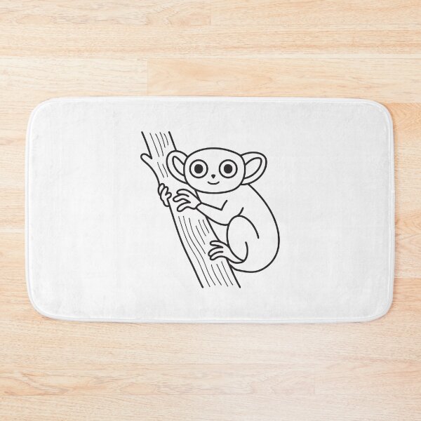 Item preview, A tarsier clinging to a tree branch in a quiet forest designed and sold by rasagamastore.