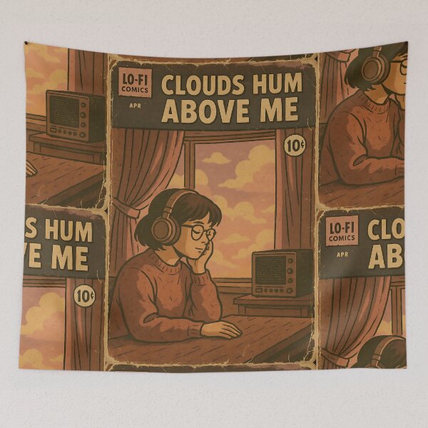 Item preview, Lofi Aesthetic: Clouds hum above me designed and sold by bapupa.