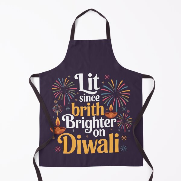 Item preview, Lit Since Birth Brighter on Diwali – Fun Festival of Lights Design designed and sold by Jollys-ArtShop.