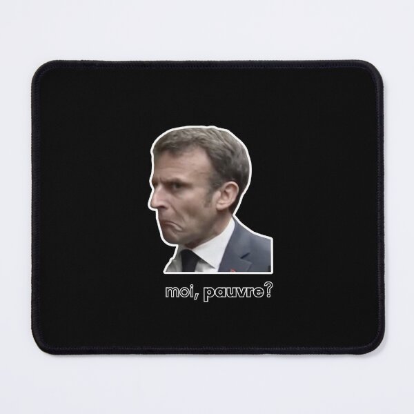Item preview, "Me, poor?" Macron doubtful Meme designed and sold by Crealice.