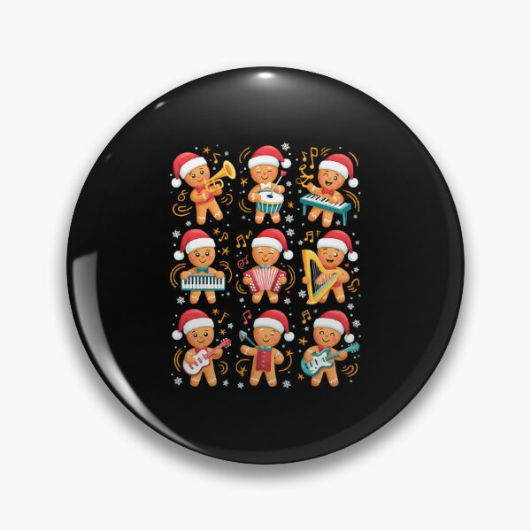 Item preview, Funny Xmas Musician Gingerbread Playing Musical Instruments designed and sold by aidenpier.