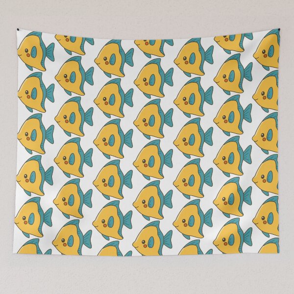 Item preview, Cute Angelfish, Cartoon Fish designed and sold by GoldenSunsetBloom.