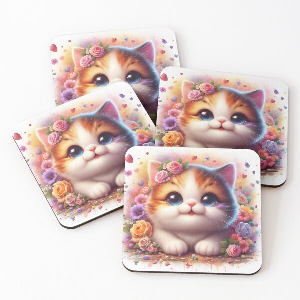 Item preview, Munchkin Cat Surrounded by Flowers  designed and sold by Cuddle critters.