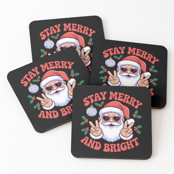 Item preview, Stay Merry And Bright Santa Christmas designed and sold by brynatshop.