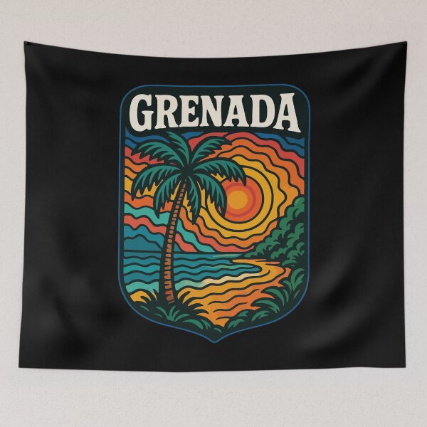 Item preview, Grenada Caribbean Trippy Travel designed and sold by TomFrontierArt.
