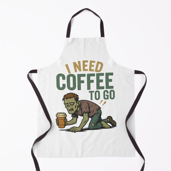 Artikelvorschau, I need Coffee to go – Vintage Zombie Kaffee Shirt entworfen und verkauft von SVALANART.