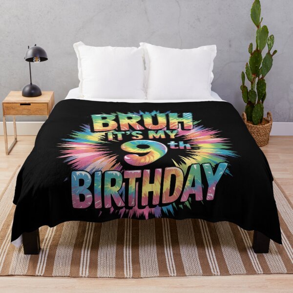 Item preview, Bruh It's My 9th Birthday 9 Year Old Tie Dye 9th Birthday  designed and sold by MonsterBuddiess.