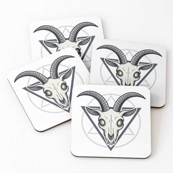 Item preview, Minimalist Levitating Goat Skull Occult Symbol designed and sold by Kindly Dead.