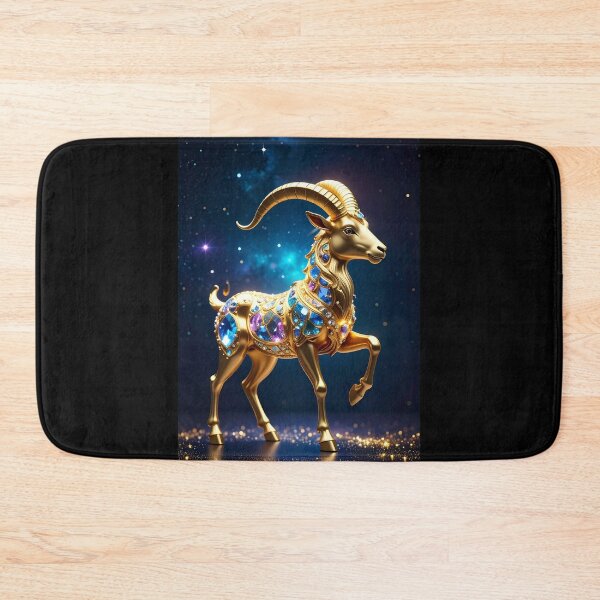Item preview, Capricorn Zodiac Sign Golden Goat with Gemstones designed and sold by Anna Koneva.