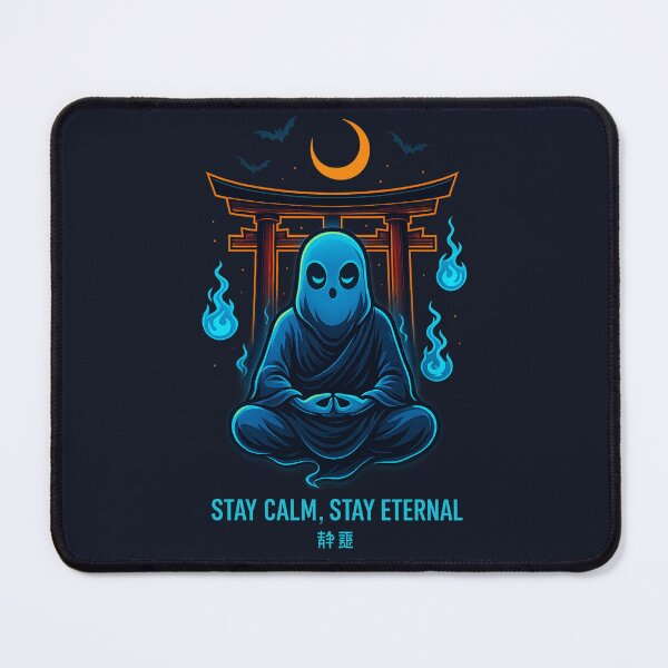 Item preview, Neon Ghost Monk – Stay Calm Stay Eternal Japanese Halloween Design designed and sold by Diwakar-Designs.