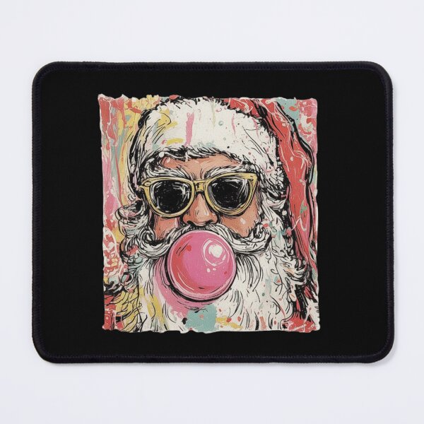 Item preview, Cool Santa with Sunglasses and Bubble Gum – Funky Christmas Art Design designed and sold by love3617.