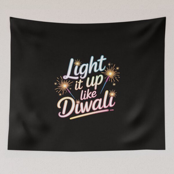 Item preview, Light It Up Like Diwali – Neon Graffiti Festival Design designed and sold by Jollys-ArtShop.