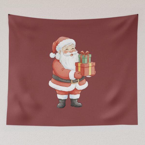 Item preview, Happy Santa Claus Holding Christmas Presents designed and sold by MA DESIGNS.