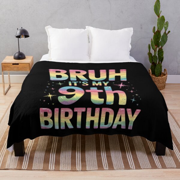 Item preview, Kids Bruh Its My 9th Birthday Tie Dye Fun Bday Girls Boys  designed and sold by MonsterBuddiess.