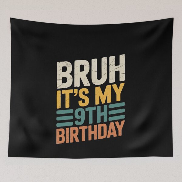 Item preview, Kids Bruh Its My 9th Birthday Tie Dye 9 Bday Girls Boys  designed and sold by MonsterBuddiess.