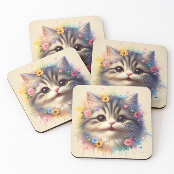 Item preview, Playful Munchkin Cat in Pastel Colors designed and sold by Cuddle critters.