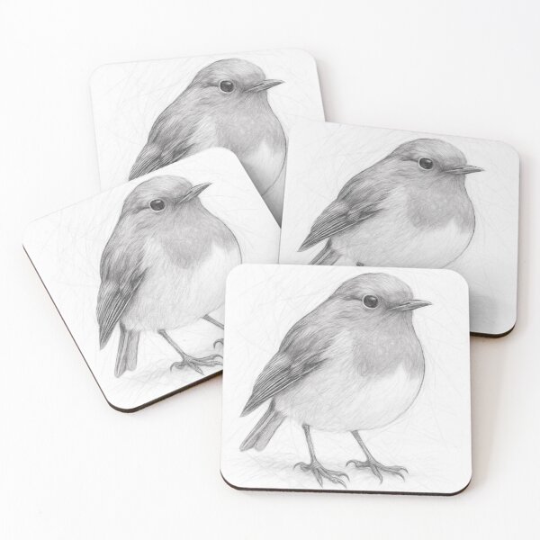 Item preview, Black and White Robin Pencil Sketch designed and sold by Leon Woods Pencil Art.